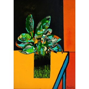 Anwar Maqsood, 24 x 36 Inch, Acrylic on Canvas, Floral Painting, AC-AWM-091